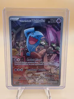 Team Rocket's Wobbuffet SVP 203 Pokemon Center Stamped Promo Destined Rivals TCG - Image 1