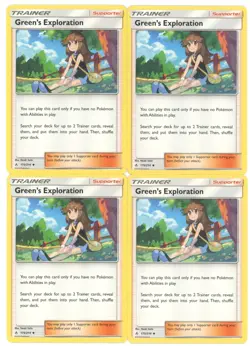 4x Pokemon TCG Green's Exploration 175/214 Sm-Unbroken Bonds Playset Regular - Image 1
