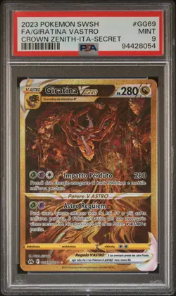 Pokemon PSA 9 Giratina Vastro #GG69 Full Art Zenit Regale 2023 Italiano - Image 2
