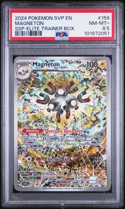 2024 POKEMON SVP EN-SV BLACK STAR PROMO 159 MAGNETON SSP - ETB - PSA 8.5 - Image 1