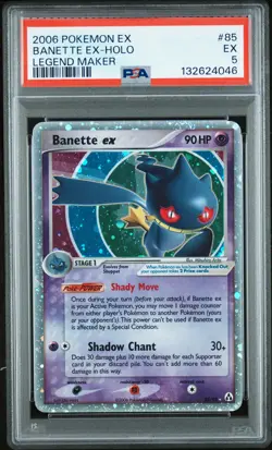 2006 POKEMON EX LEGEND MAKER #85 BANETTE EX-HOLO PSA 5 - Image 1