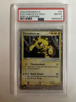 2003 Pokemon Ex Ruby & Sapphire #97 Electabuzz Ex Holo PSA 8 - Image 1