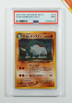 Pokemon PSA 9 Dark Donphan #232 Holo Neo Destiny 2001 Japanese - Image 1