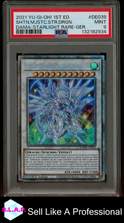 SHTN.MJSTC.STR.DRGN. DAMA-STARL RARE-GER YU-GI-OH!DAWN OF MAJESTY 2021 039 PSA 9 - Image 1