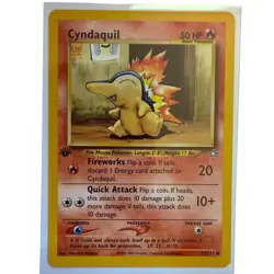 Pokemon Cyndaquil 1st Edition 57/111 Neo Genesis WOTC Pokemon Common Card NM-MT - Image 1
