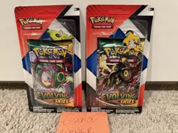Pokemon TCG Evolving Skies Chilling Reign 2-Pack Pin Blisters Jirachi & Celebi - Image 1