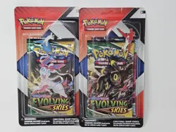 x2 Pokemon TCG Evolving Skies Chilling Reign 2 Pack Blister & Pin Set - Image 1