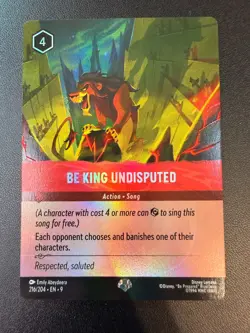 Disney Lorcana TCG - Fabled: Be King Undisputed (133/204) - Uncommon - Near Mint - Image 1