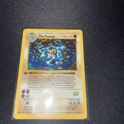 Pokemon TCG - Machamp - 8/102 - Base Set - Shadowless 1st Edition Holo Rare - LP - Image 1