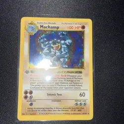 Pokemon TCG - Machamp - 8/102 - Base Set - Shadowless 1st Edition Holo Rare - LP - Image 2