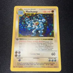 Pokemon TCG - Machamp - 8/102 - Base Set - Shadowless 1st Edition Holo Rare - LP - Image 5