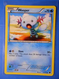 Wooper 21/116 Pokemon card BW Plasma Freeze common NM - Image 1