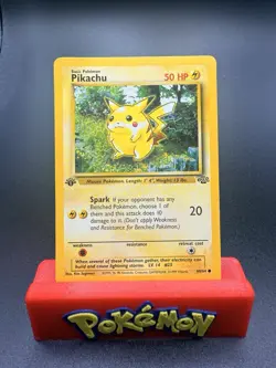 Pikachu 60/64 Jungle Set Vintage 1st edition 1999 Pokemon Card MP - Image 1