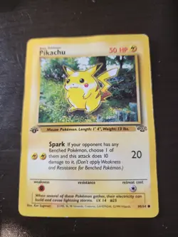 Pikachu 1st Edition Jungle Set 60/64 - 1999 Pokemon Card MP p17 - Image 1