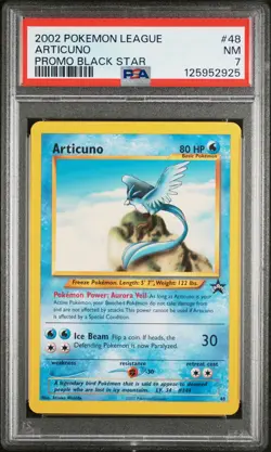 2002 POKEMON LEAGUE PROMO BLACK STAR #48 ARTICUNO PSA 7 - Image 1