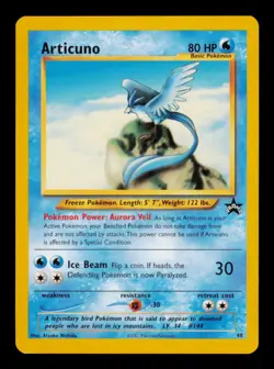 Pokemon Card Articuno 48 Promo WOTC Wizards Black Star Rare Vintage LP 2002 - Image 1
