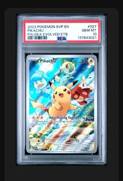 2023 Pokemon Scarlet & Violet Black Star Promo Pikachu Paldea Evolved PSA 10 - Image 2