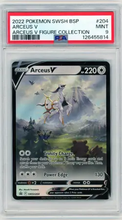 Arceus V SWSH204 Arceus Figure Collection Black Star Promo Pokemon TCG (PSA 9)A - Image 1