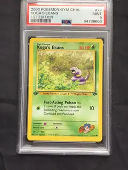 Pokemon Cards: Gym Challenge 1st Edition Common: Koga's Ekans 77/132 PSA 9 - Image 2