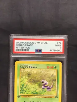 Pokemon Cards: Gym Challenge 1st Edition Common: Koga's Ekans 77/132 PSA 9 - Image 3