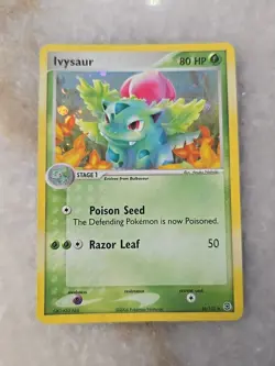 2004 POKEMON EX FIRE RED & LEAF GREEN SET IVYSAUR CARD 35/112 Rare Halo - Image 1