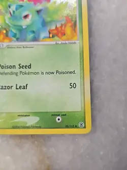 2004 POKEMON EX FIRE RED & LEAF GREEN SET IVYSAUR CARD 35/112 Rare Halo - Image 5