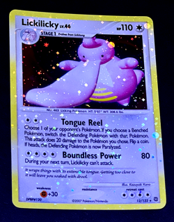 2007 Pokemon LICKILICKY Secret Wonders Set HOLO BLEED Error Card 12/132 SWIRL NM - Image 1