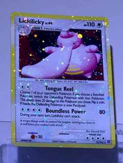 2007 Pokemon LICKILICKY Secret Wonders Set HOLO BLEED Error Card 12/132 SWIRL NM - Image 2