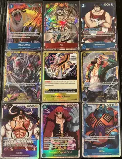 One Piece TCG English 9 Card Lot - Mixed Rarity - All Near Mint - Image 1