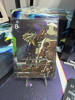 Gundam Card Game GD01-024 LR+ Wing Gundam Zero Alt Art NM Or Better - Image 1