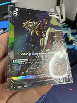 Gundam Card Game GD01-024 LR+ Wing Gundam Zero Alt Art NM Or Better - Image 2