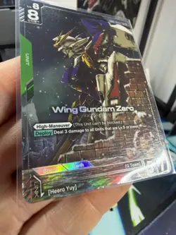 Gundam Card Game GD01-024 LR+ Wing Gundam Zero Alt Art NM Or Better - Image 3