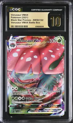 Venusaur VMAX SWSH102 SWSH: Sword & Shield Promo Cards Holo CGC Pristine 10 - Image 1