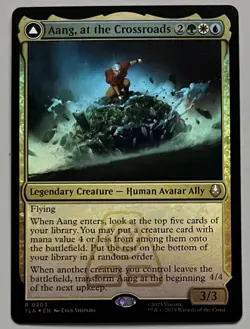 MTG Avatar: TLA Aang, at the Crossroads Legendary Creature RARE FOIL #0203 - Image 1
