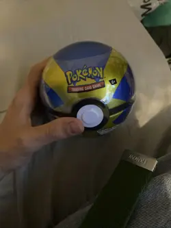 Pokemon TCG Poke Ball Tin BLUE & GOLD Quick Ball 3 Booster Packs & Coin SEALED ! - Image 5