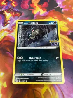 Alolan Rattata 041/078 Pokemon GO Regular NM-Mint Pokemon Card TCG - Image 1