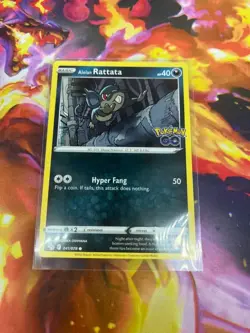 Alolan Rattata 041/078 Pokemon GO Regular NM-Mint Pokemon Card TCG - Image 3