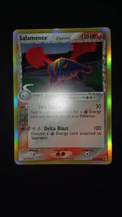 POKEMON SALAMENCE HOLO EX DELTA SPECIES 14/113 ENG EXC NO SHINING CHARIZARD - Image 1