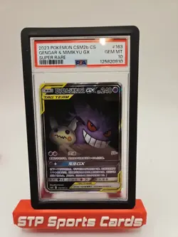 Pokemon Chinese Gengar Mimikyu GX 163/150 Super Rare PSA 10 - Image 1