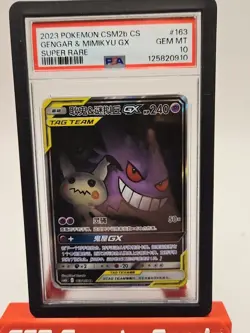 Pokemon Chinese Gengar Mimikyu GX 163/150 Super Rare PSA 10 - Image 2