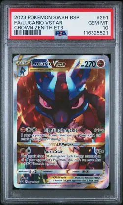 Lucario VSTAR SWSH291 PSA 10 Gem Mint Pokemon TCG Sword & Shield Promo Holo - Image 1