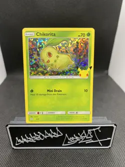 Pokemon Chikorita - 2/25 Promo McDonald's 25th Anniversary Promos 002/025 NM - Image 1