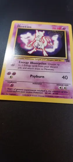 1999 Pokemon Game Promo Mewtwo #3 WOTC Black Star Promo NM Grade Candidate - Image 2