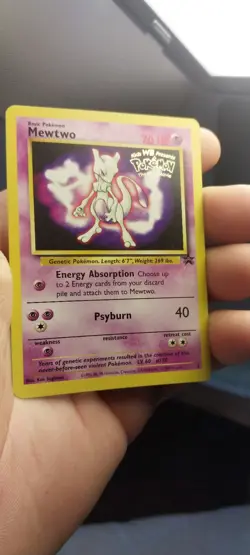 1999 Pokemon Game Promo Mewtwo #3 WOTC Black Star Promo NM Grade Candidate - Image 5