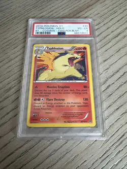 2015 POKEMON XY BREAKTHROUGH #20 TYPHLOSION-HOLO BT.-COSMOS-TWO.PCK.BLST. PSA 4 - Image 1
