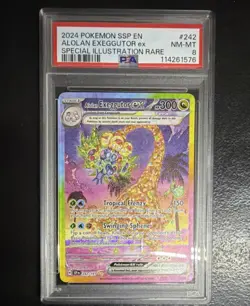 Pokemon Alolan Exeggutor ex 242/191 Sv08 Holo Special Illustration Rare PSA 8 - Image 1