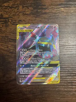 Muk & Alolan Muk GX Full Art Holo Ultra Rare 196/214 Pokemon Unbroken Bonds - Image 1