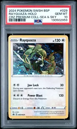 2024 POKEMON SWSH BLACK STAR PROMO #029 RAYQUAZA-HOLO PSA 10 - Image 1