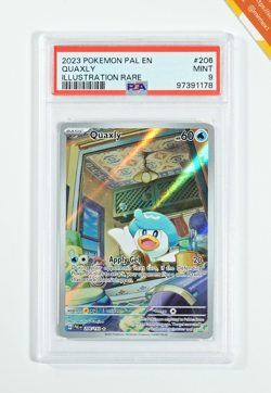 Pokemon PSA 9 Quaxly #206 PAL EN 151 Illustration Rare 2023 English - Image 1