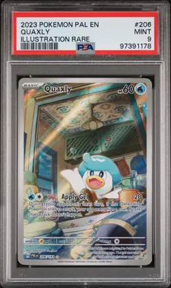 Pokemon PSA 9 Quaxly #206 PAL EN 151 Illustration Rare 2023 English - Image 2